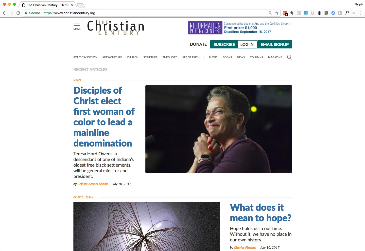 Redesigned Christian Century