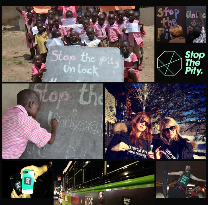 Scenes from Stop the Pity events