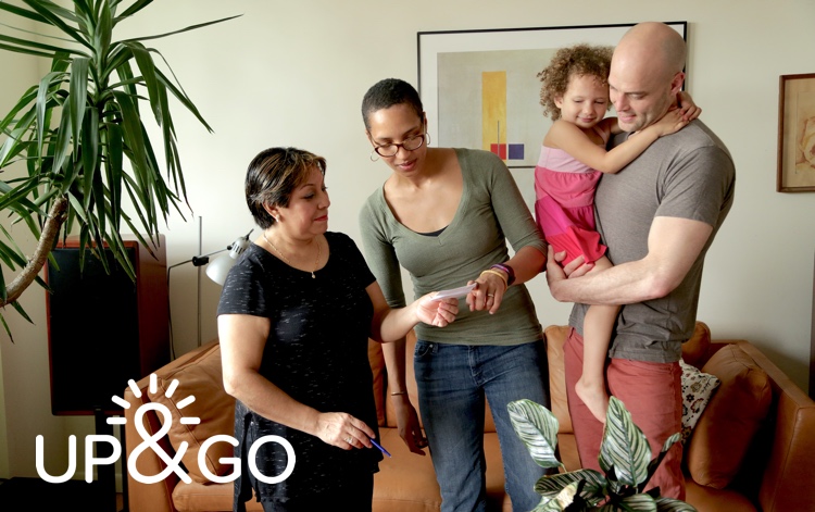 Family with UP & Go cleaner