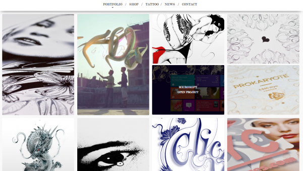 Images of WordPress + Shopify website